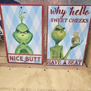 2 Grinch signs
